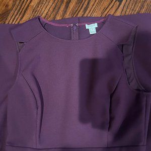 Dark Purple J. Crew Suit Dress. Size 6.